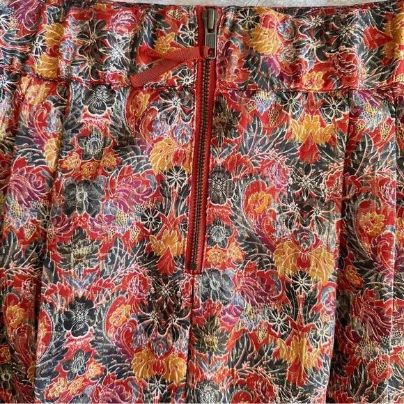 Maeve Rosie Pleated Brocade Skirt, lined, Size L